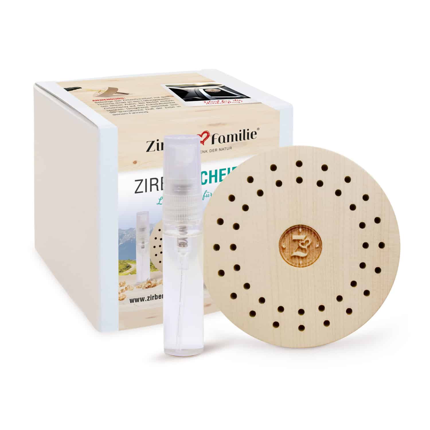 Zirben Scheiberl Autoduft Zirbe Set