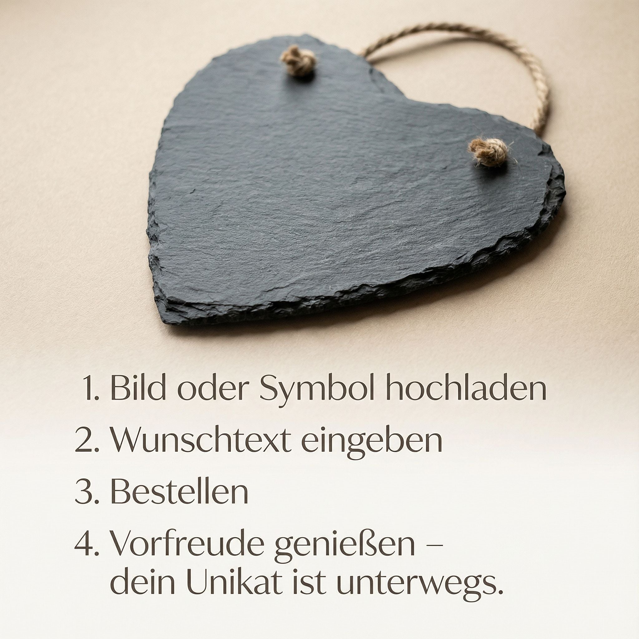 Beschreibung personalisierung Schieferherz
