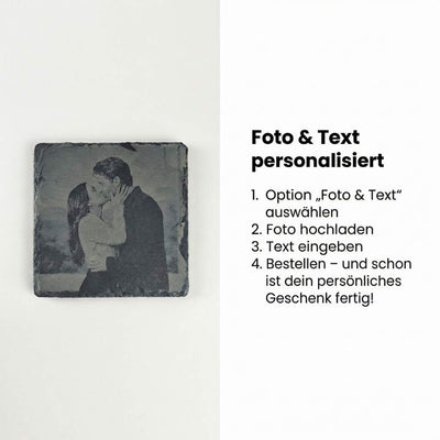 HerzZeit Schiefer-Untersetzer personalisierbar mit Paar-Sprüchen & Self-Care-Botschaften uvm.