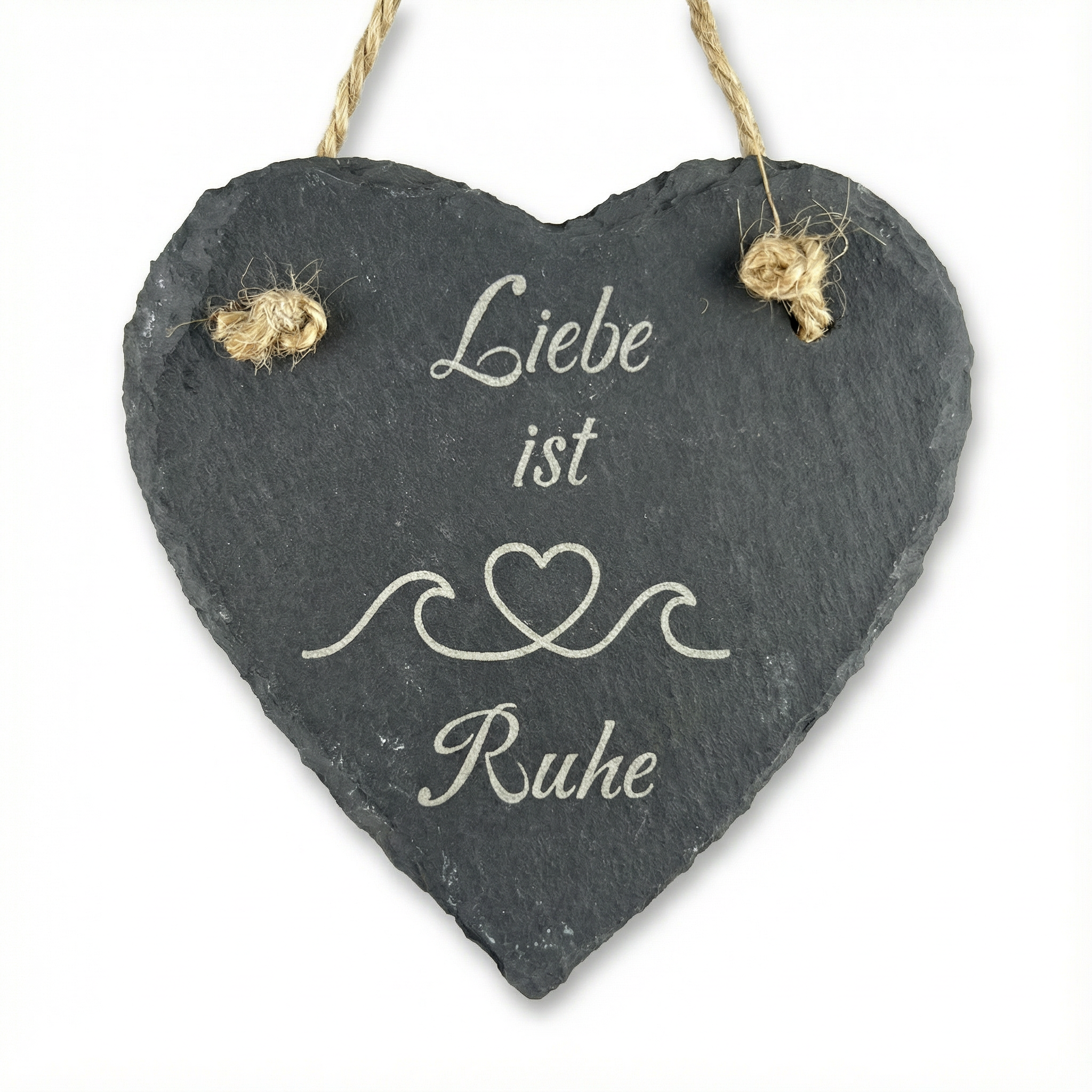 Herz aus Schiefer Schiefernherz Liebe ist Ruhe