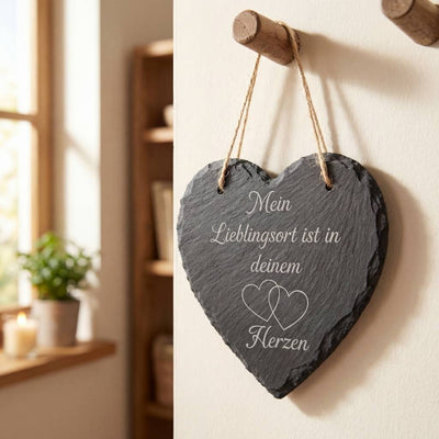 Schiefernherz an wand