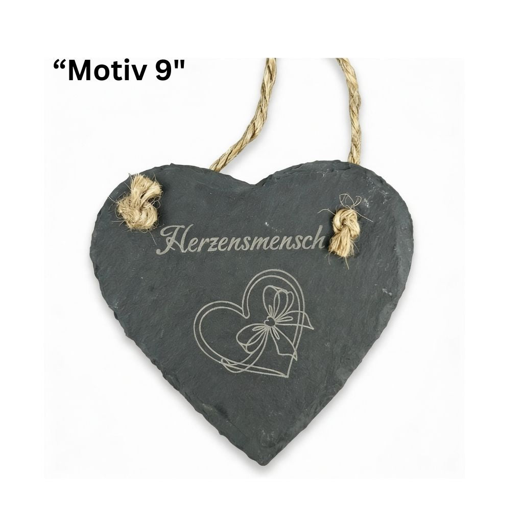 Schieferher lasergravur Herzensmensch