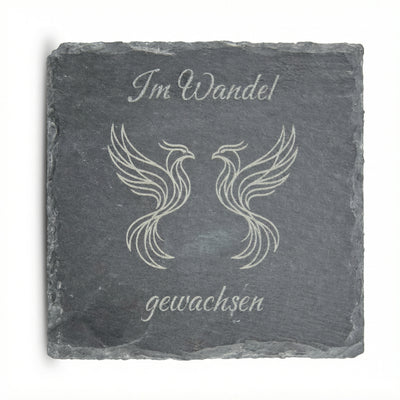 Phoenix Untersetzer Schiefer Quardratisch 10 x 10 Im Wandel gewachsen
