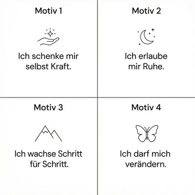 Schieferherz Selbstliebe Selfcare Lasergravur vorschlage Motiv 1 - 4