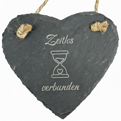 Herz aus Schiefer Schieferherz Zeizlos Verbunden